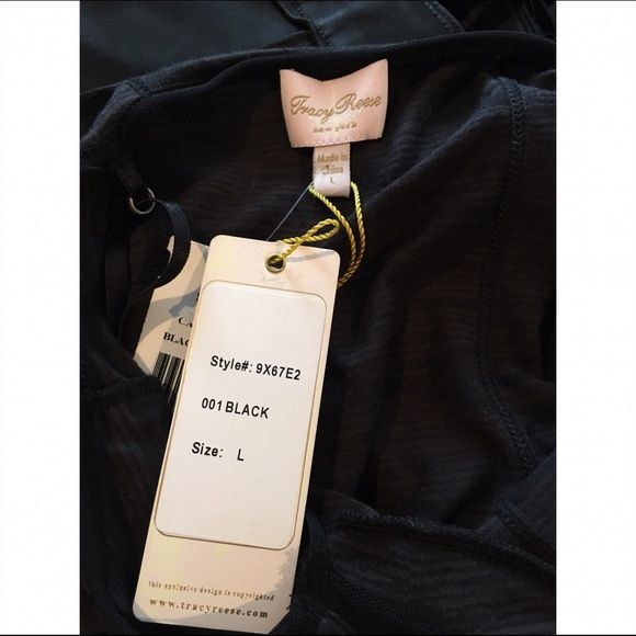 Tracy Reese Black Poly Viscose Camisole large NWT - Picture 9 of 16